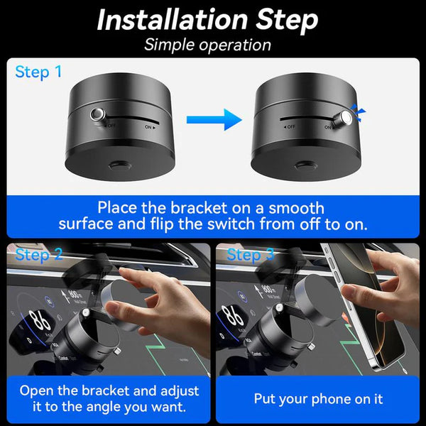 360° Vacuum Magnetic Suction Phone Holder